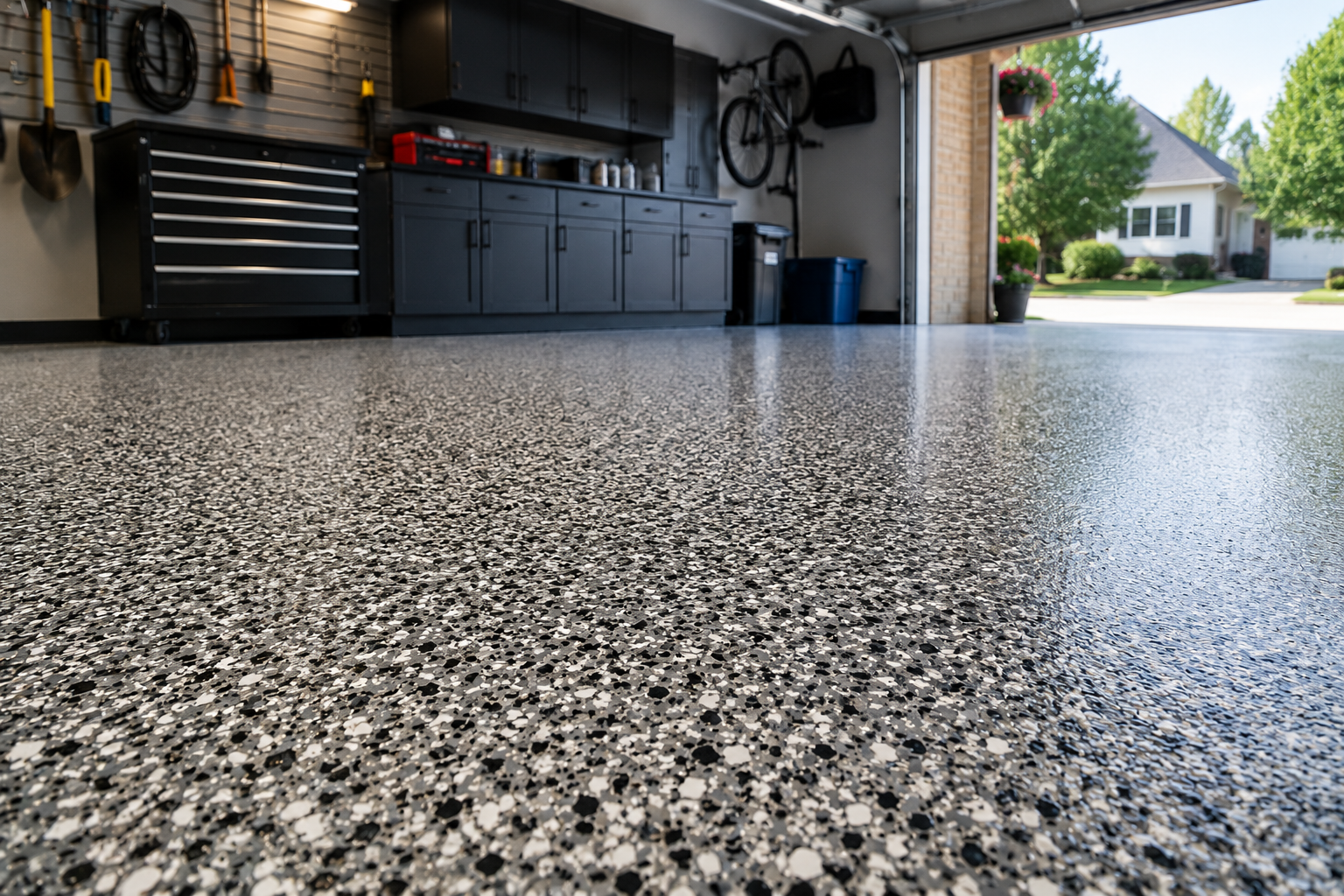 Decorative Full Flake Garage Floor System